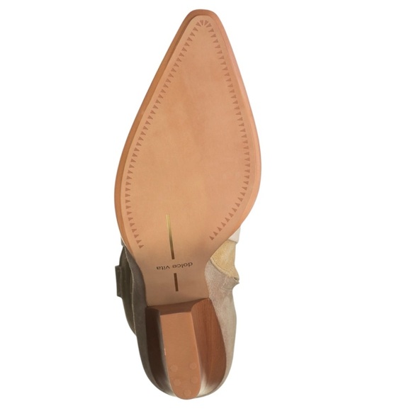 NIB Dolce Vita Ragen Colorblock Western Bootie (Women) Sz 8.5M Taupe/Multi - Picture 5 of 5